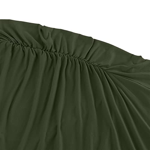 Peauty B Shape Side Ruch Maternity Tank Dress Bodycon Midi Dress - color: Army Green, size: Medium