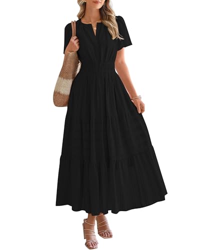 BTFBM Womens Summer 2026 Casual Maxi Dresses - color: Black, size: Small