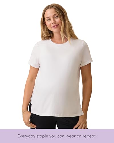 Kindred Bravely Essentials Cotton Nursing T Shirt for Breastfeeding, 2 Pack - color: Black & White, size: Medium