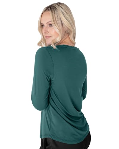 Kindred Bravely Everyday Nursing & Maternity Long Sleeve T-Shirt - color: Evergreen, size: Medium