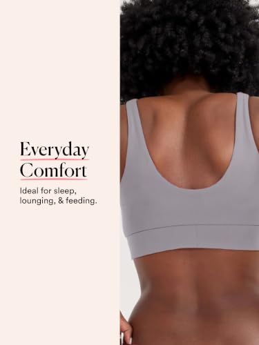 HATCH The Dream Feed Nursing & Sleep Bra - color: Flat Grey, size: Medium