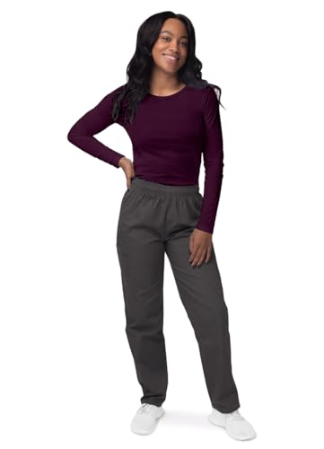 Sivvan 3-Pack Women's Long-Sleeve Comfort Underscrub Tee, Scrubs Undershirts - color: Eggplant, size: Small