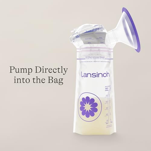 Lansinoh Breastmilk Storage Bags, 6 Ounce, 75 Count - size: 75 Count, style: 6oz