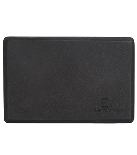 Everyday Yoga Premium Foam Block, 3in/4in/5in Thick, Multi Colors, 1 Block - color: Black, size: 5 Inch Thick