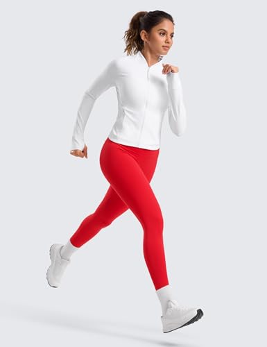 CRZ YOGA Matte Fleece Lined Leggings 25'' - color: Aurora Red, size: X-Large