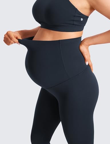 CRZ YOGA Maternity Capris Leggings 23" - color: True Navy, size: X-Small