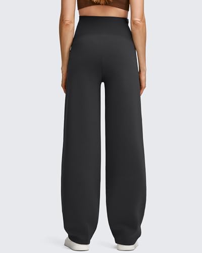 G4Free Maternity Pants Pregnancy Pants Modal Adjustable Waist Sweatpants - color: Black, size: Large