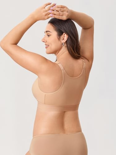 Gratlin Cotton Nursing Bra for Breastfeeding - color: Natural, size: 4X-Large