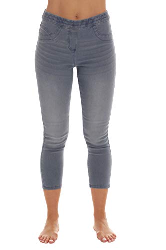 Just Love Women's Denim Wash Capri Jeggings - color: Light Denim Capri, size: Medium