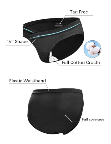 Molasus Cotton Crossover Maternity Underwear Under Bump Pregnancy Bikinis Panties - color: Black, size: Large