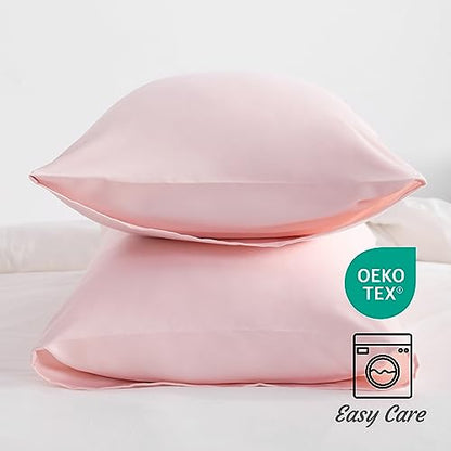 NTBAY Toddler Microfiber Pillowcases, Set of 2, Blush Pink - color: Blush Pink, size: Toddler (14"x20")