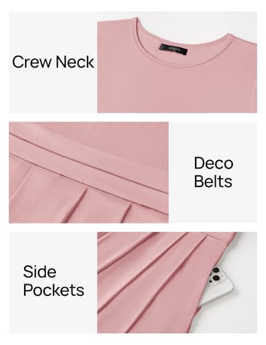 ZESICA Women's Casual Summer 2026 Short Sleeve Maxi Dress - color: Pink, size: Large
