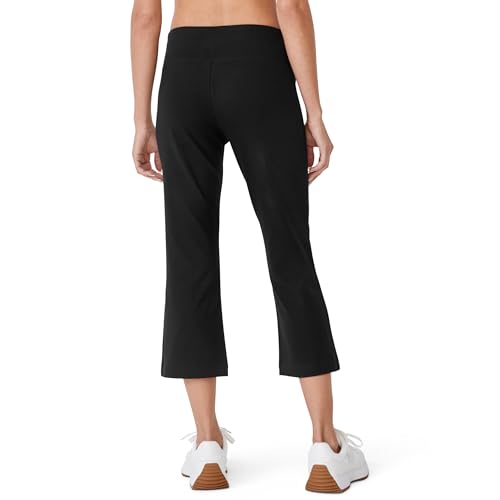 Jockey Womens Cotton Stretch Slim Flare Capri - color: Black, size: Medium