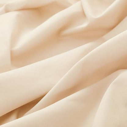 100% Egyptian Cotton Pillow Protectors Set of 4 King Size - color: Beige, size: King 4Pack