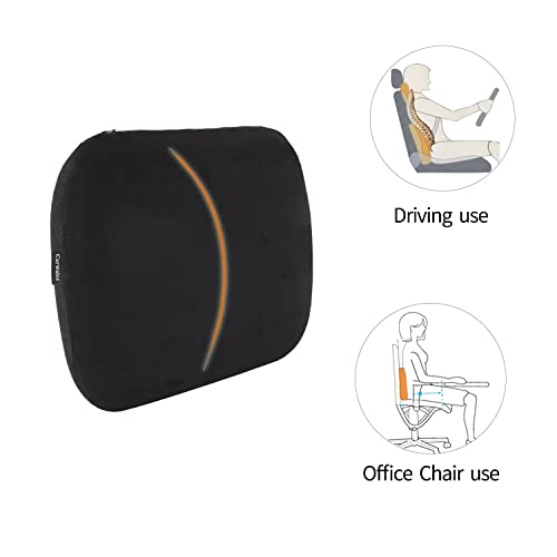 Lower Back Automotive Lumbar Support Pillow for Car Recliner Cushion Black - color: Black