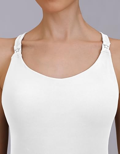 Nursing Tank Top Scoop Neck Pregnancy Camisoles Tanks - color: White, size: X-Large