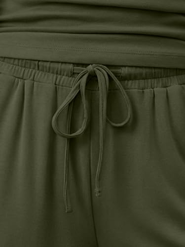 Trendy Queen Women's Summer 2 Piece Lounge Set Matching Outfits 2026 - color: Army Green, size: Medium