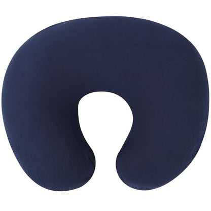 Onacosht Muslin Nursing Pillow Cover, 100% Cotton, Navy Blue - color: Navy Blue