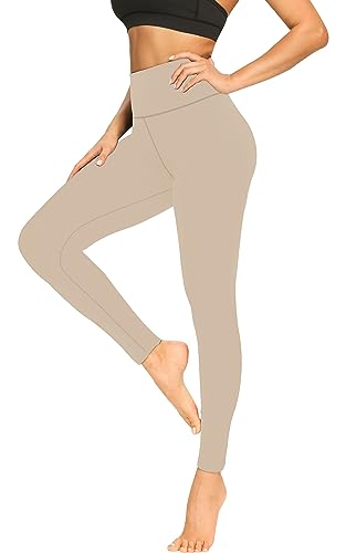 FULLSOFT Buttery Soft Leggings for Women High Waisted - color: B-light Khaki, size: Small-Medium