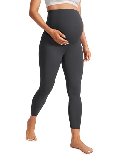 CRZ YOGA Maternity Capris Leggings 23" - color: Mysterious Grey, size: Small