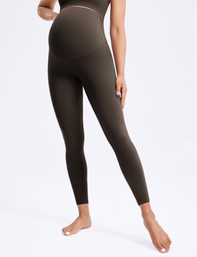 POSHDIVAH Creamluxe Maternity Leggings 25"/28" - color: Deep Brown, size: Medium