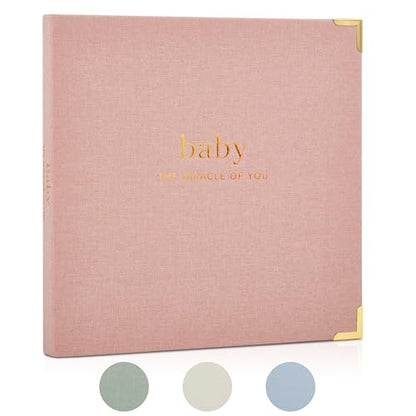 Keepsake Baby Memory Book for Boys and Girls - Timeless First 5 Year Book - color: Blush Pink