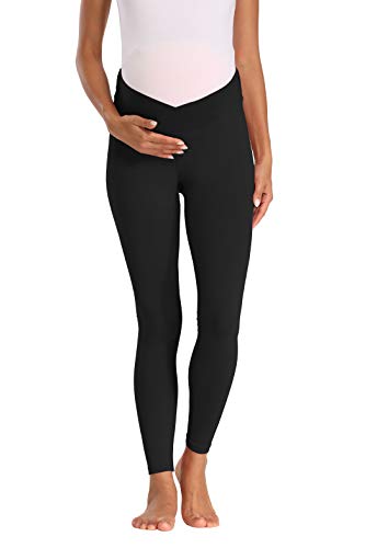 Foucome Women's Maternity Legging Under The Belly - color: Black, size: X-Large
