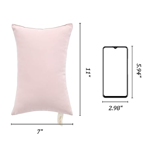 BEDSUM Plush Mini Pillows, 11 x 7, Microfiber, 2 Pack, Pink - color: Pink, size: 11x7 inches