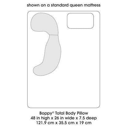Boppy Total Body Pregnancy Pillow, Organic Cotton Cover, Maternity Support - color: Organic Biscuit