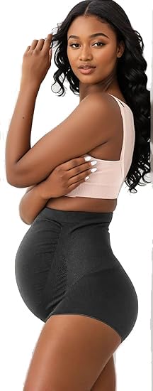Berkshire Women's Berkshire High Waisted Maternity Underwear, Over Or Under Bump, Soft Seamless L-4x - color: Black, size: 3X Extra Tall