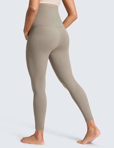 CRZ YOGA Maternity Leggings 25" - color: Warm Ash Grey, size: X-Small