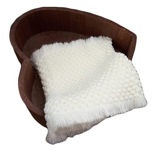 Zeroest Newborn Baby Photography Props Basket Filler Blanket (White) - color: White