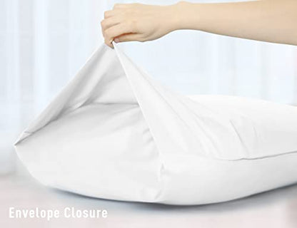 Sunflower Body Pillowcase Cotton Long Pillow Cover 1 Pack, Bright White - color: Bright White, size: Body (20"x54")