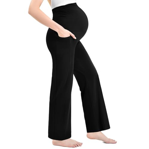 Ipletix Maternity Work Wide Leg Lounge Pants - color: Grey, size: Medium