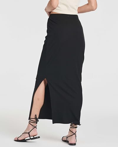 3 Pack Women's Ribbed Maxi Long Skirts High Waisted with Side Slit Pencil - color: Set 2, size: Medium