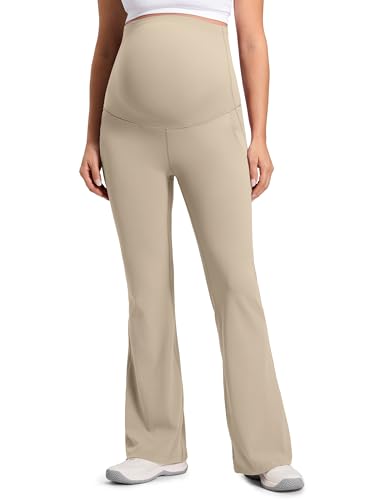 CRZ YOGA Maternity Flare Legging Pocket 31'' - color: Oak, size: Medium