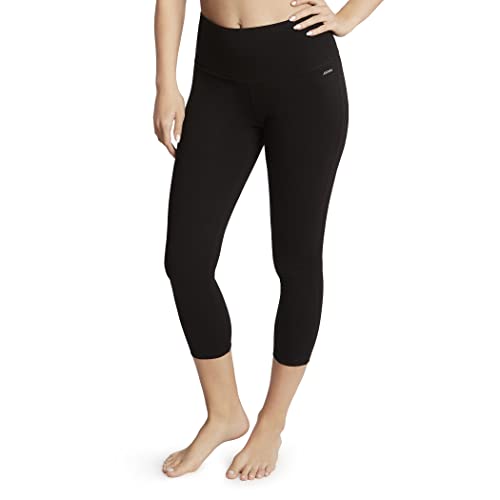 Jockey Womens Cotton Stretch Basic Capri - color: Deep Black, size: X-Large