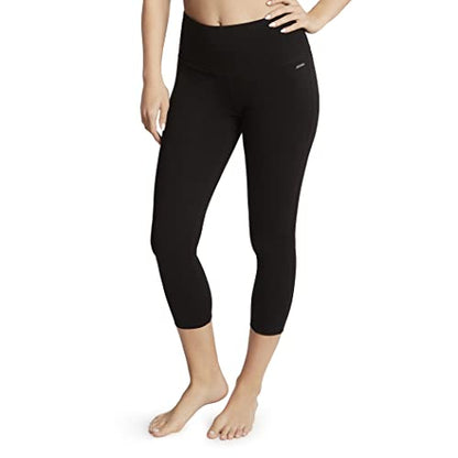 Jockey Womens Cotton Stretch Basic Capri - color: Deep Black, size: X-Large