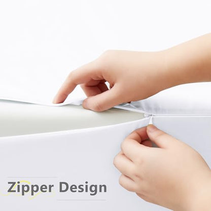 White Bed Wedge Pillow Cover, 25" L x 25" W x 8" H - color: White, size: 25 x 25 x 8 Inch