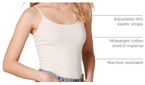 Amazon Essentials Women's Slim-Fit Camisole for Layering and Everyday Wear, Pack of 4 - color: 4-pack Cosmetic Multi, size: Large