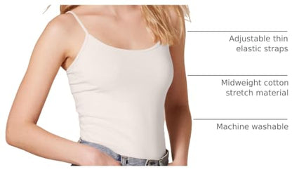 Amazon Essentials Women's Slim-Fit Camisole for Layering and Everyday Wear, Pack of 4 - color: 4-pack Cosmetic Multi, size: Large