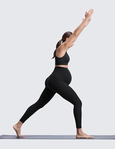 CRZ YOGA Maternity Leggings Pockets 25" - color: Black, size: Small