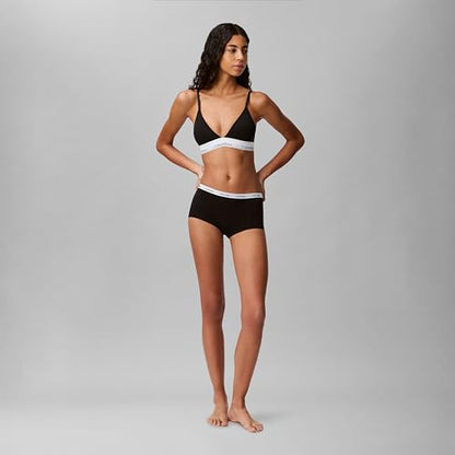 Calvin Klein Women's Modern Cotton Lightly Lined Triangle Wireless Bralette - color: Black, size: 3X