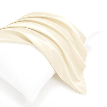EVOLIVE Body Pillow Cover 21"x54", Microfiber, Hidden Zipper, (Ivory) - color: Ivory