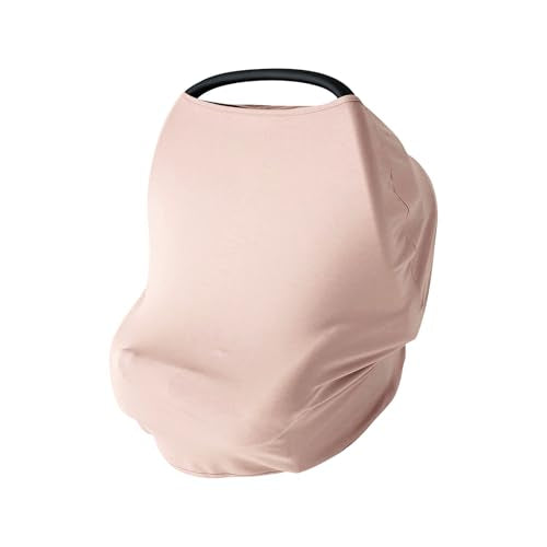 PurComfy 4-in-1 Baby Car Seat Cover, Supersoft Bamboo Viscose Nursing Cover - color: Blush