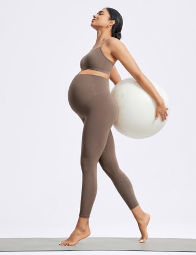 POSHDIVAH Creamluxe Maternity Leggings 25"/28" - color: Coffee, size: X-Large