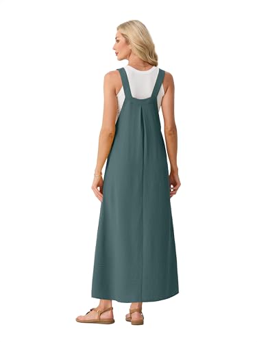 Lepunuo Summer Dresses Women Bib Overall Dresses Adjustable Beach - color: A - Jasper, size: XX-Large