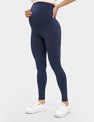 Buttergene 5 Pack Maternity Leggings with Elastic Band - color: 5pack Black*3/Darkgrey/Navy, size: Large