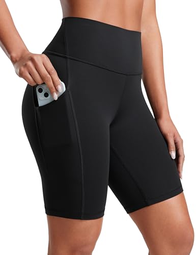 CRZ YOGA Butterluxe Biker Shorts Pockets 8" - color: Black, size: Large