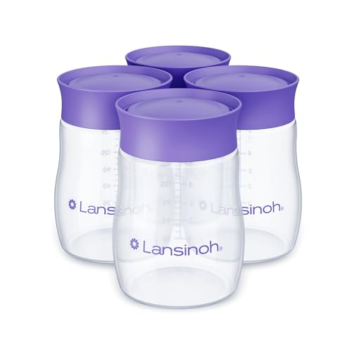 Lansinoh Breastmilk Storage Bottles, 5 Ounces, 4 Pack